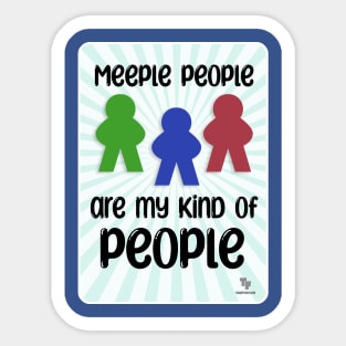 Meeple People Fun Board Game Night Slogan Sticker